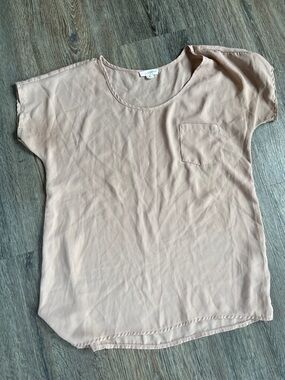 Blank NYC Neutral Blush Pocket Tee